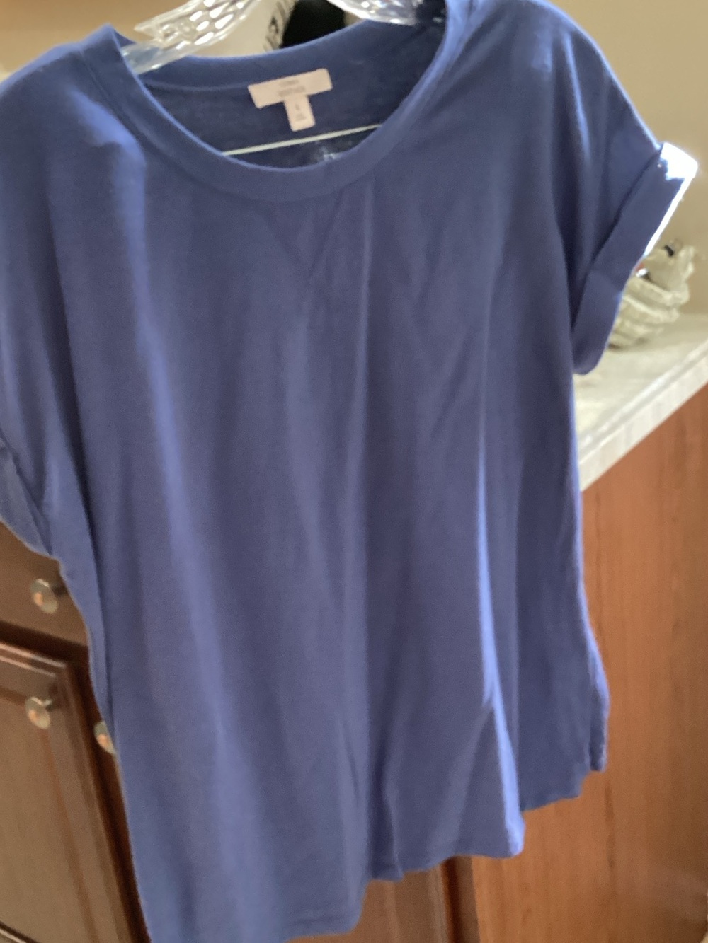 Como Vintage Classic Crewneck Short-Sleeve Tee in Periwinkle Blue